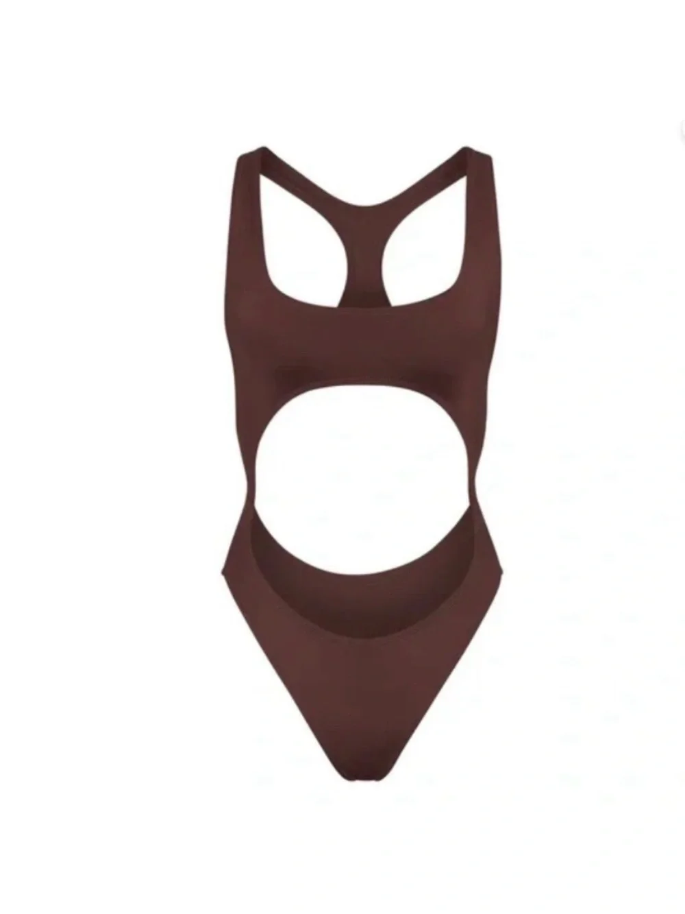 SKIMS Swim Cocoa Cutout Cup Monokini One Piece Swimsuit XL NWT